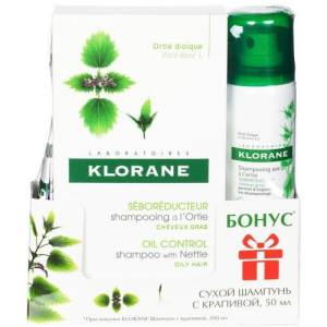 Клоран набор (шампунь крапива 200мл. + сух.шампунь крапива) [klorane]