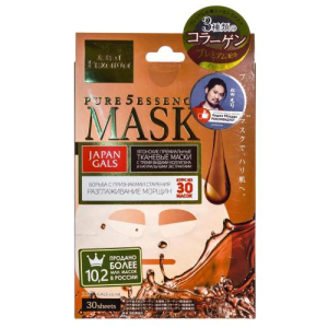 Джапан галс премиум маска для лица 3 вида коллагена. №30 