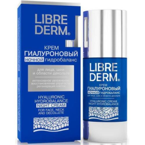 Либридерм гиалуроник крем для лица шеи и декольте 50мл гиалурон. ночной гидробаланс
