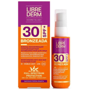 Либридерм бронзиада флюид для лица 150мл увлажняющий солнцезащитный анти-эйдж spf30