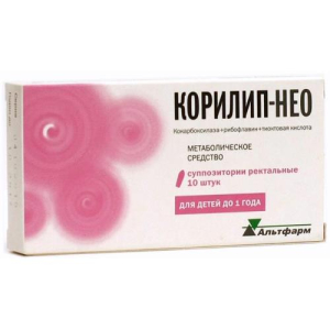 Корилип-нео суппозитории ректальные 12.5мг + 1мг + 6мг №10