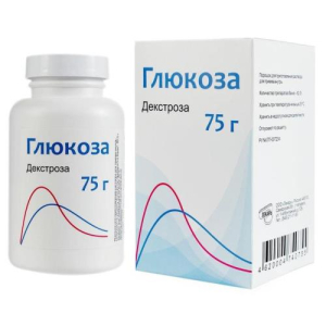 Глюкоза порошок для приготовления раствора для приема внутрь 75г 82.5г