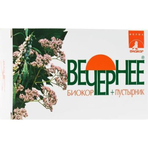 Вечернее + пустырник биокор драже 160мг №120 валериана + пустырник бад