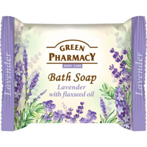 Зеленая аптека мыло лаванда + льна масло 100г.
