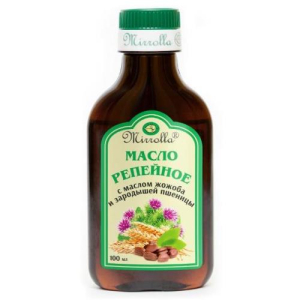 Мирролла репейное масло для волос 100мл жожоба + зарод пшеницы