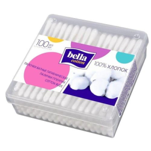 Белла коттон палочки ватные №100 квадр.