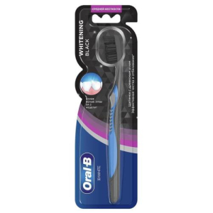 Орал би 3д вайт зубная щетка черн whitening black средн