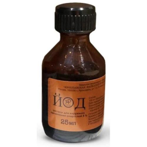 Йод раствор для наружного применения спиртовой 5% 25мл/яфф