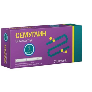 Семуглин раствор для подкожного введения 1мг/доза 3мл /в комплекте с иглами - 4 шт/