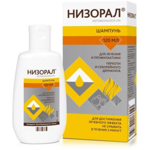 Низорал шампунь лекарственный 2% 120мл 