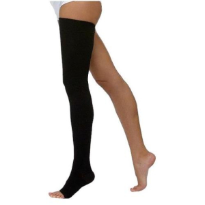 Центр компресс чулок компрессионный кругловязанный до бедра 2кл р 3 /арт чккв-цк/ черн