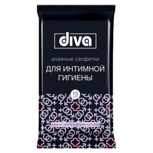 Дива салфетки для интимной гигиены №15 блэк Дива салфетки для интимной гигиены №15 блэк