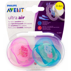 Авент ультра айр пустышка силиконовая №2 0-6 мес /арт. scf343/20/