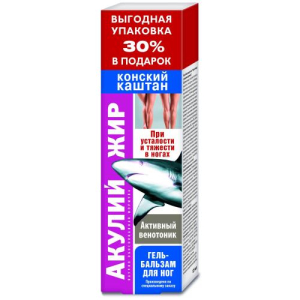 Акулий жир гель-бальзам для ног 125мл с конским каштаном