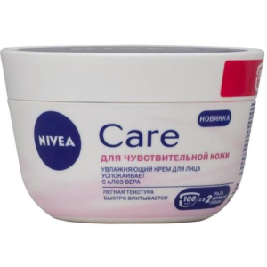 Нивея кэа крем для лица 100мл увлажняющ д/чувств кожи алоэ вера