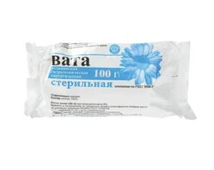 Розовый фламинго вата хирургическая 100г стерильная