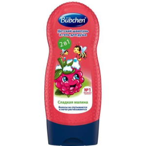 Бюбхен шампунь-гель для душа 230мл 2в1 дет. сладкая малина