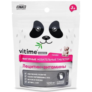 Витайм кидзоо таблетки жевательные 1250мг №60 лецитин + витамины вкус шоколада 3 +