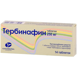 Тербинафин канон таблетки 250мг №14