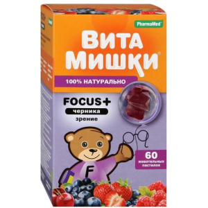 Витамишки фокус + черника пастилки жевательные №60 бад