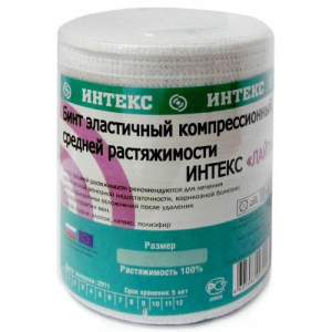Интекс лайт бинт эластичный компрессионный ср 8смх5м застежка