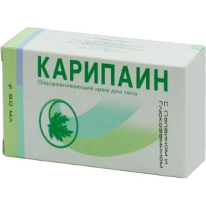 Карипаин крем для тела 50мл с папаином и глюкозамином