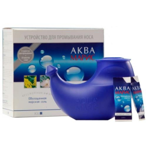 Аква марис устройство для промывания носа №30 ср-во марская соль в пак.