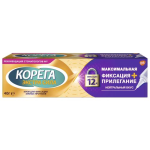 Корега professional крем для фиксации зубных протезов 40г комплексная защита