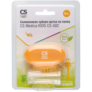 Сиэс медика кидс зубная щетка силик. на палец cs-502 4 +