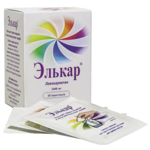 Элькар гранулы шипучие для приготовления раствора для приема внутрь 1000мг 5г №10