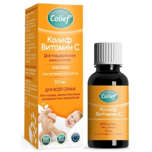Колиф витамин С капли для приема внутрь 30мл бад