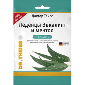 Доктор тайсс леденцы 75г эвкалипт и ментол + вит с