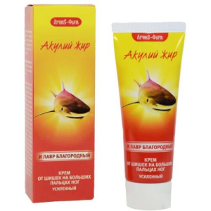 Лучикс акулий жир крем для ног 75мл лавр благород. усилен. от шишик на больш. пальцах