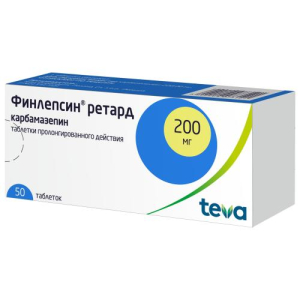 Финлепсин ретард таблетки пролонгированного действия 200мг №50/тева