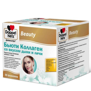 Доппельгерц бьюти коллаген жидкость 25мл №30 вкус дыни и личи бад