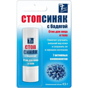 7 нот здоровья стопсиняк стик с бадягой д/лица и тела