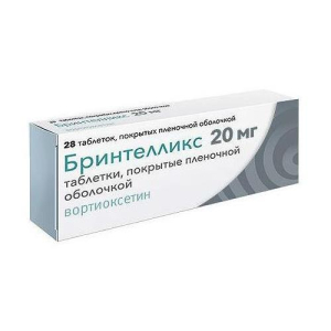 Бринтелликс таблетки покрытые пленочной оболочкой 20мг №28