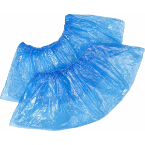Бахилы медицинские одноразовые полиэтилен двухслойные бел-голубые №50 пар