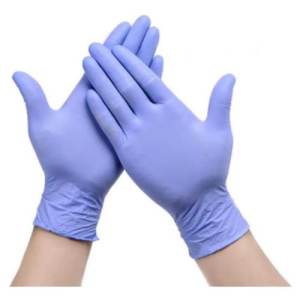 Сфм перчатки смотровые нитриловые текстурированные  №200 (100пар) н/стер. н/опуд. р.l цвет фиолет-голубой