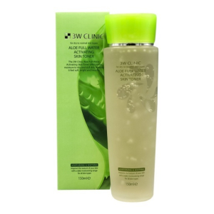3w клиник тонер для лица 150мл увлажн. с экстр. алоэ вера aloe full water activating