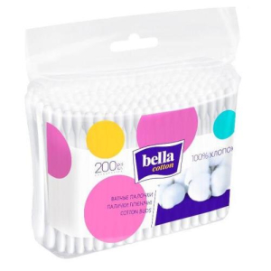 Белла коттон палочки ватные №200 п/э