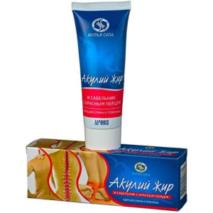 Акулья сила акулий жир  крем 75мл д/спины красный перец +  сабельник