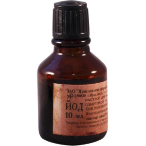 Йод раствор для наружного применения спиртовой 5% 10мл