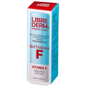 Либридерм витамин ф помада для губ 4г восстан. полужирный
