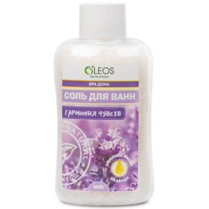 Олеос морская соль для ванн 400г гармония чувств масло лаванды