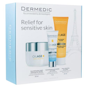 Дермедик оилэйдж набор (крем восст 50мл + крем д/кожи в/глаз 7мл + масло 25мл)