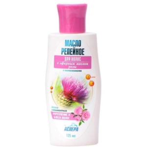 Аспера масло для волос 125мл репейное с маслом розы