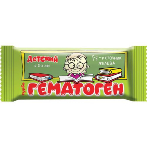 Гематоген детский плитка 30г турбо 3 +