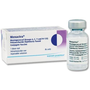 Менактра [вакцина менингококковая полисахаридная (серогрупп a,c,y и w-135],конъюгированная с дифтерийным анатоксином] раствор для внутримышечного введ