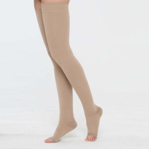 Центр компресс чулки медицинские эластичные компрессионные до бедра 2-кл. б/мыска разм.2 беж/крем